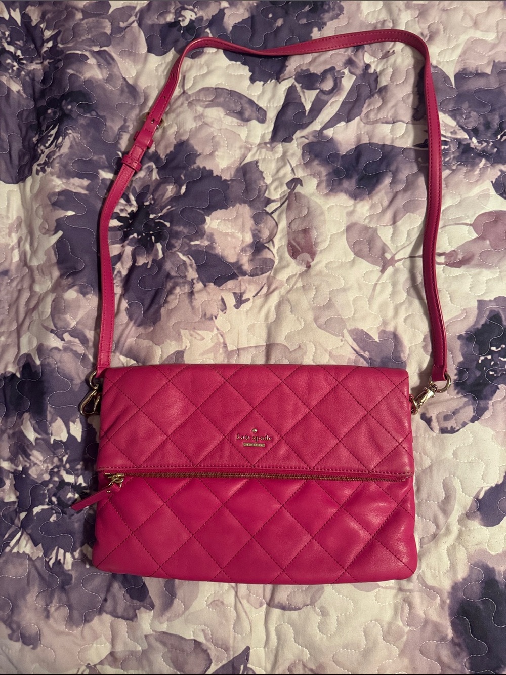 kate spade Quilted Hot Pink Crossbody Bag